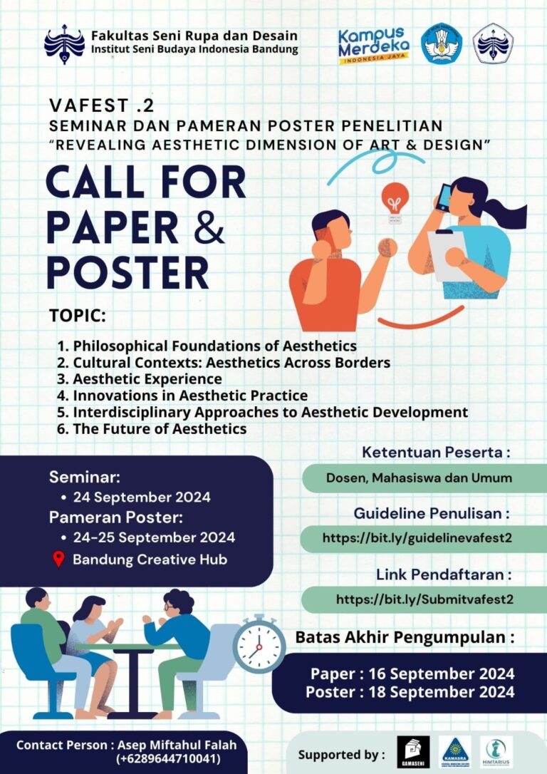 VAFEST.2 by FSRD ISBI BANDUNG CALL FOR PAPER AND POSTER!