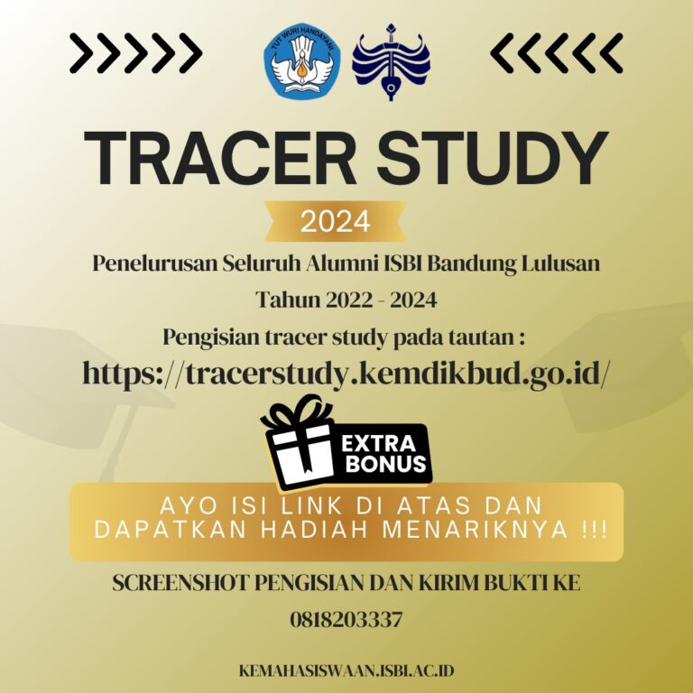 Isi Tracer Study 2024 Yuuk, Buat Kamu Alumni FSRD ISBI Bandung Lulusan Tahun 2022-2024.